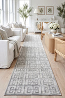 York Brenda Silver Runner Rug — AI styled visualisation
