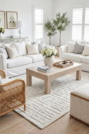 York Brenda Natural White Rug — AI styled visualisation