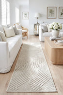 York Cindy Natural White Runner Rug — AI styled visualisation