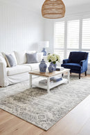Zelda Silver Grey Rug — AI styled visualisation