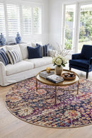 Zolan Transitional Multi Round Rug — AI styled visualisation