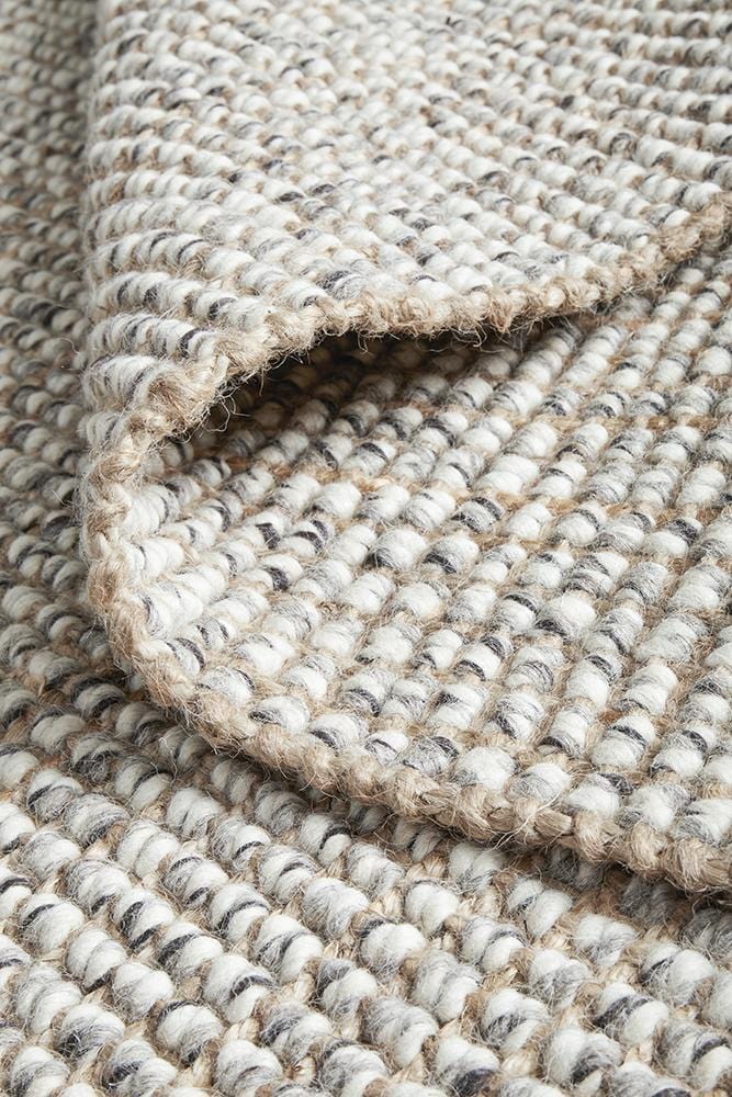 Arabella Grey Wool Jute Rug