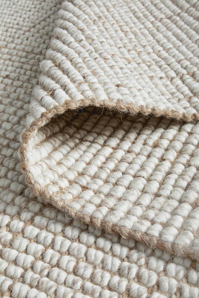 Wool Runner Rug Natural Arabella Natural Wool Jute Runner Rug