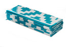 Aztec Teal & White Ougdoor Rug
