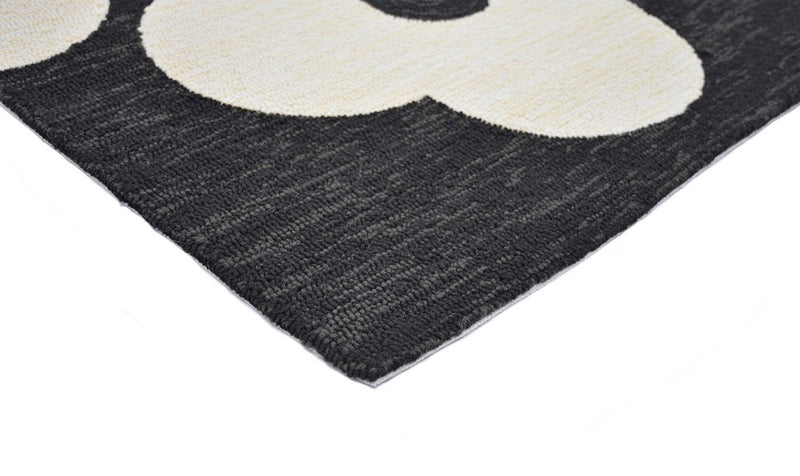 Orla Kiely Spot Flower Black Outdoor Rug 460805