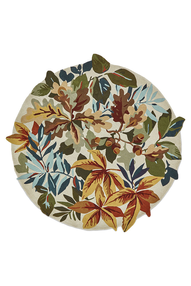 Robin Bellavance Rite Rug Sanderson Robin's Wood Russet Round Brown 146501 Rug