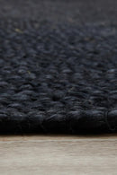 Bondi Black Oval Rug