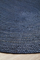 Bondi Navy Oval Rug