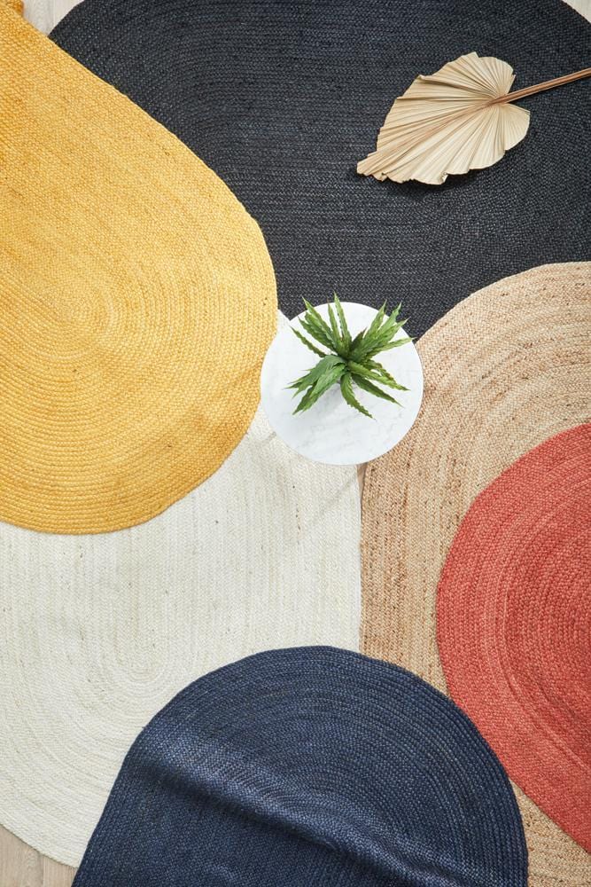 Bondi White Oval Rug
