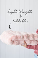 Bubble Blush Round Machine Washable Rug
