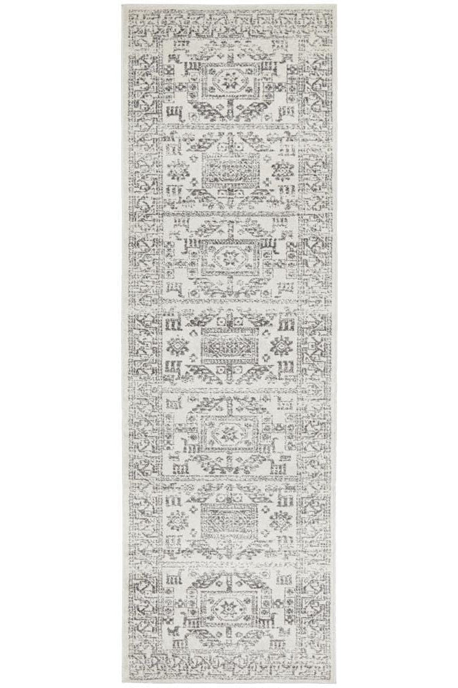 Chrome Addison Silver Runner Rug