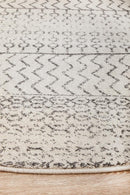 Chrome Harper Silver Round Rug