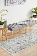 Evoke Mist White Transitional Runner Rug