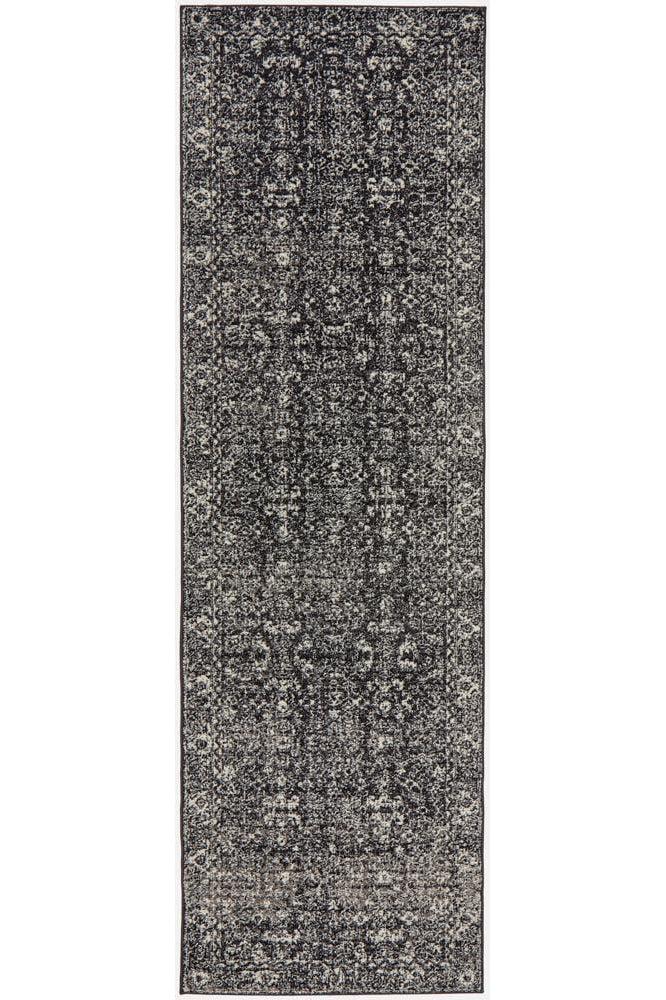 Evoke Estella Charcoal Transitional Runner Rug