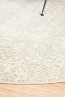 Evoke Shine Silver Transitional Round Rug
