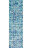 Evoke Muse Blue Transitional Runner Rug