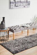 Evoke Scape Charcoal Transitional Runner Rug