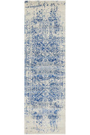 Evoke Horizon White Navy Transitional Runner Rug