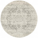 Evoke Dream White Silver Transitional Round Rug