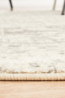 Evoke Dream White Silver Transitional Round Rug