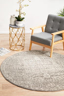 Evoke Homage Grey Transitional Round Rug