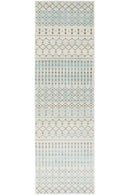 Evoke Slate White Transitional Runner Rug