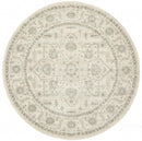 Evoke Winter White Transitional Round Rug