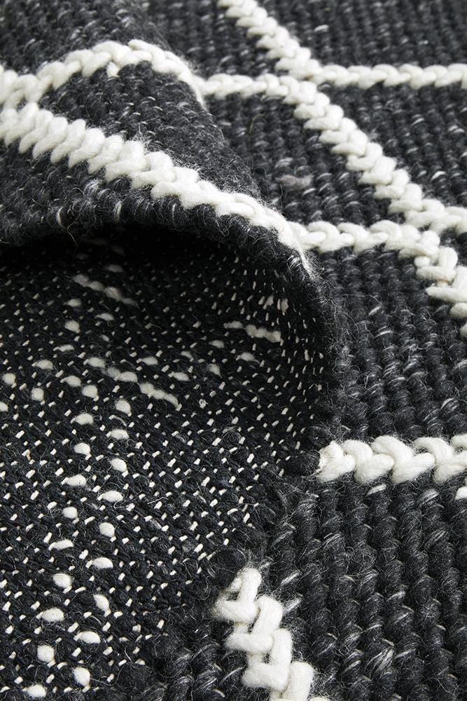 Huxley Black Wool Rug