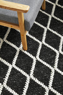 Huxley Black Wool Rug