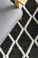 Huxley Black Wool Rug
