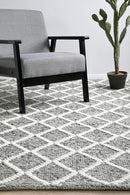 Huxley Grey Wool Rug