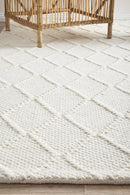 Huxley White Wool Rug