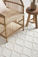 Huxley White Wool Rug