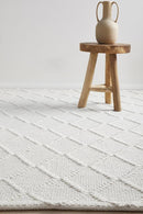 Huxley White Wool Rug