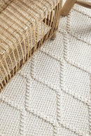 Huxley White Wool Rug