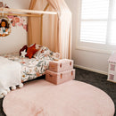 Pony Soft Pink Round Rug