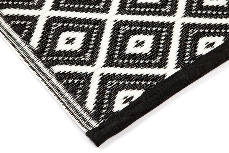 Kimberley Black Reversible Outdoor Rug