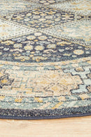Legacy 857 Navy Round Rug