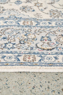 Melody Kashan Ivory Blue Rug
