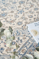 Melody Kashan Ivory Blue Rug