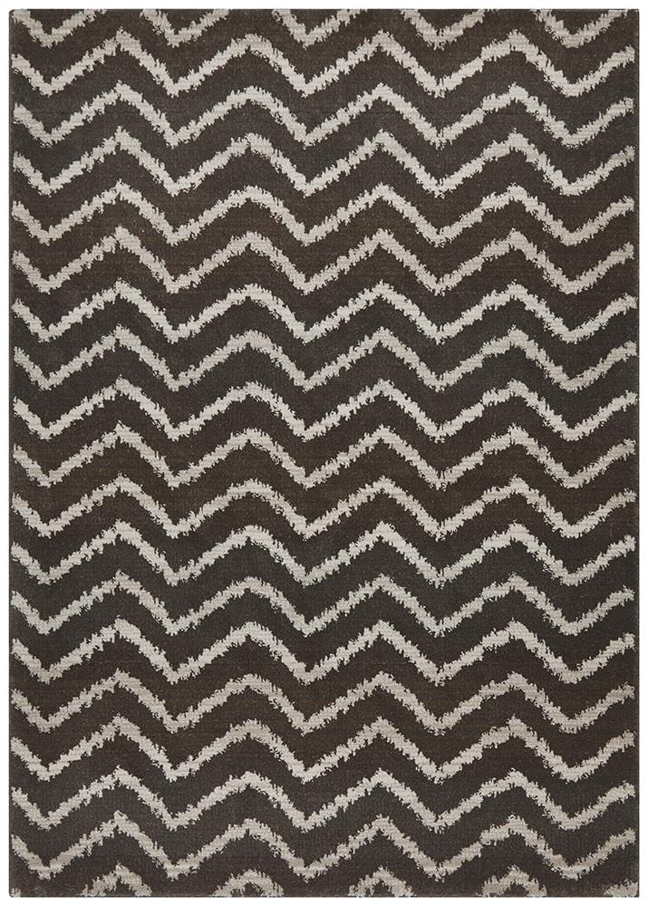 Moroccon Style Chevron Design Brown Beige Rug