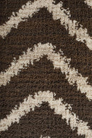 Moroccan Style Chevron Design Brown Beige Rug