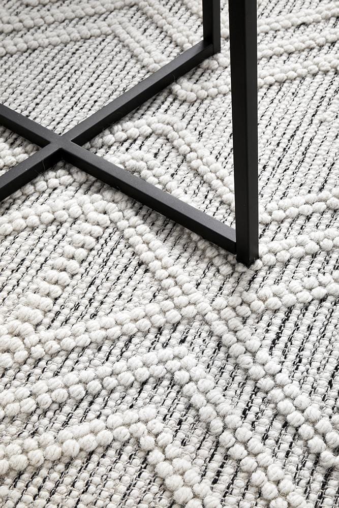 Maison Clara Black White Wool Rug