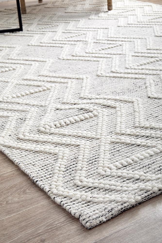 Maison Clara Black White Wool Rug