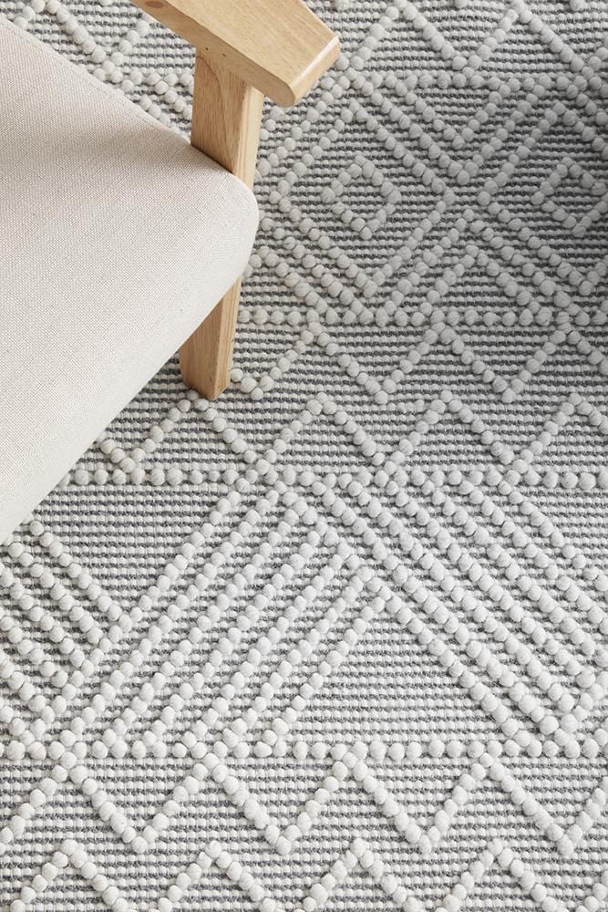 Maison Kate Grey Wool Rug