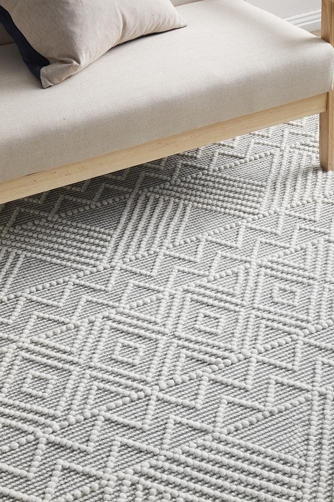 Maison Kate Grey Wool Rug