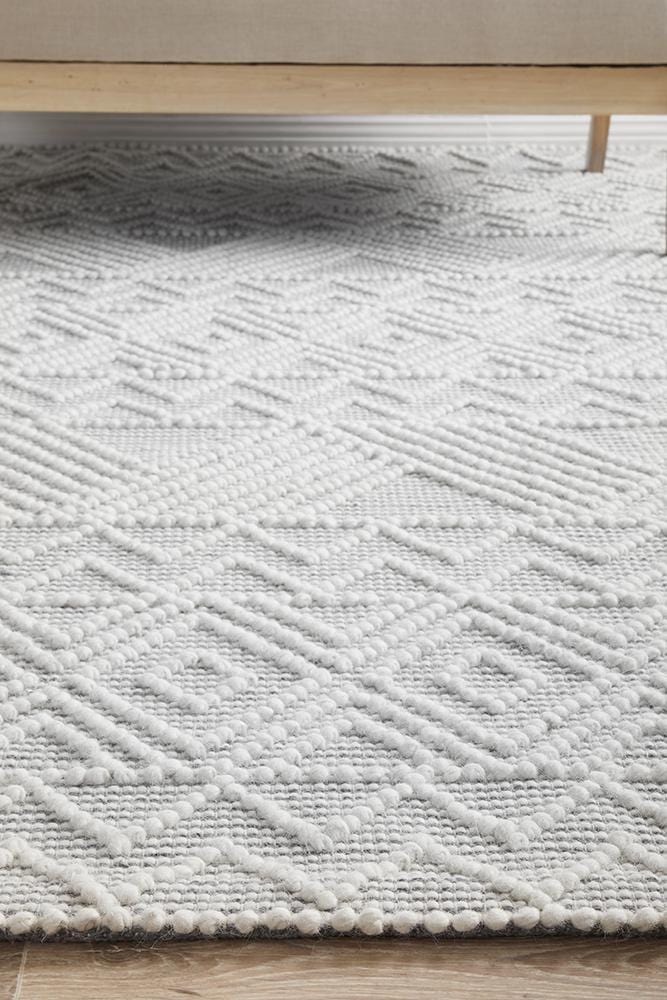 Maison Kate Grey Wool Rug