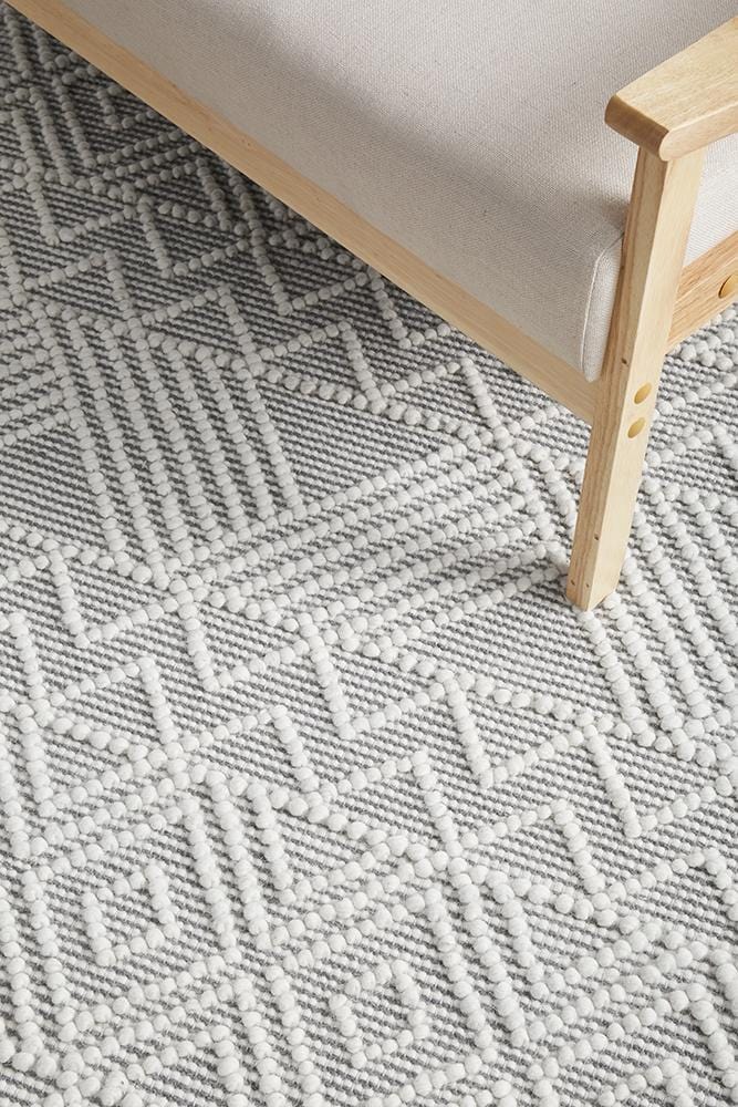 Maison Kate Grey Wool Rug