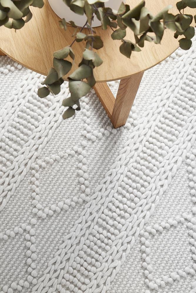 Maison Zoe Grey Wool Rug