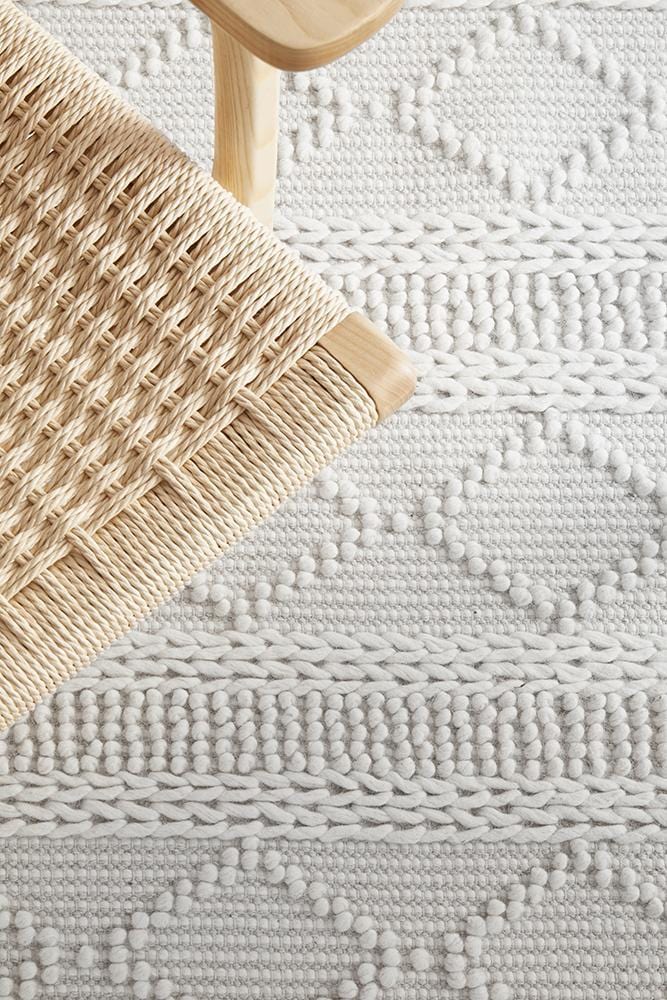 Maison Zoe Grey Wool Rug